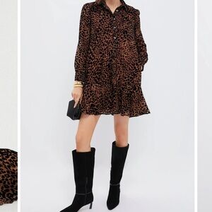 Tuckernuck Leopard Print Shirt Dress